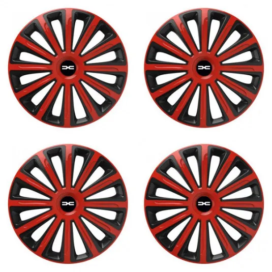 Puklice pre Dacia (nové logo) 15 TREND red and black