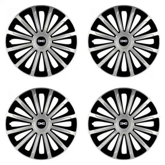 Puklice pre Dacia (nové logo) 15 TREND silver and black
