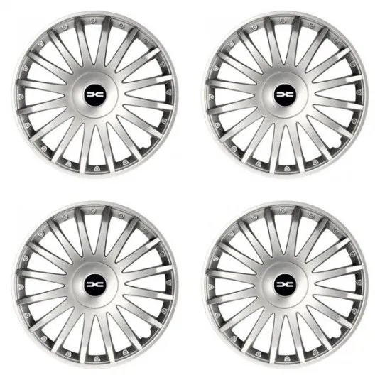 Puklice pre Dacia (nové logo) 15 CRYSTAL silver