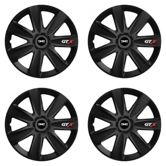 Puklice pre Dacia (nové logo) 15 GTX CARBON black