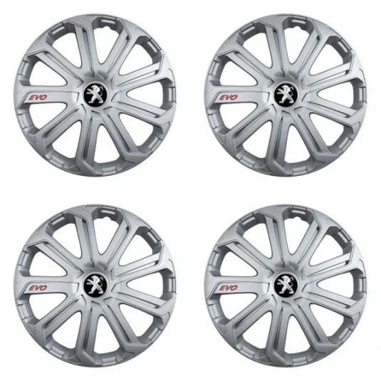 Puklice pre Peugeot (staršie logo) 14 Evo silver