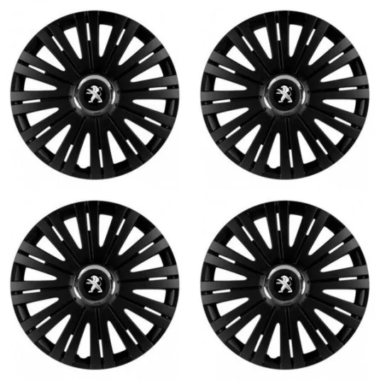 Puklice pre Peugeot (staršie logo) 16 ACTIVE RC BLACK