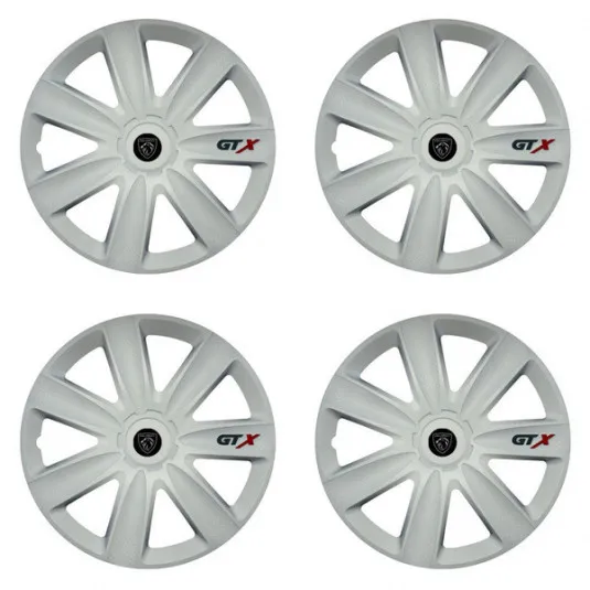 Puklice pre Peugeot (nové logo) 15 GTX carbon white