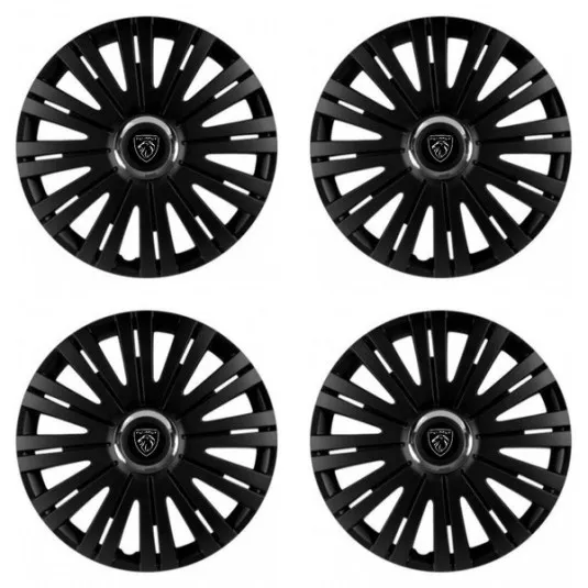 Puklice pre Peugeot (nové logo) 16 ACTIVE RC BLACK