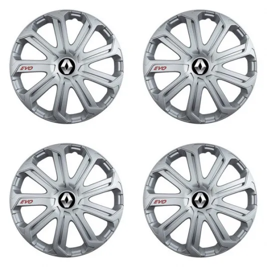 Puklice pre Renault (staršie logo) 14 Evo silver