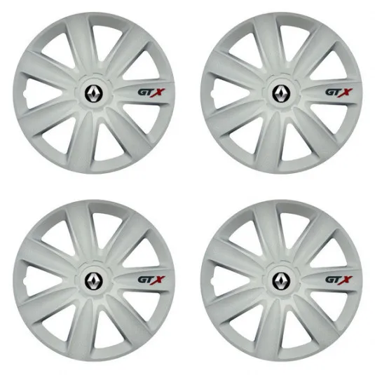 Puklice pre Renault (staršie logo) 15 GTX carbon white