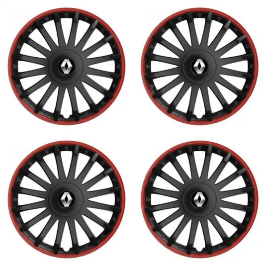 Puklice pre Renault (staršie logo) 15 CRYSTAL RO black