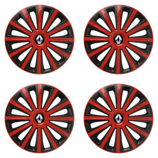 Puklice pre Renault (staršie logo) 16 TREND red and black