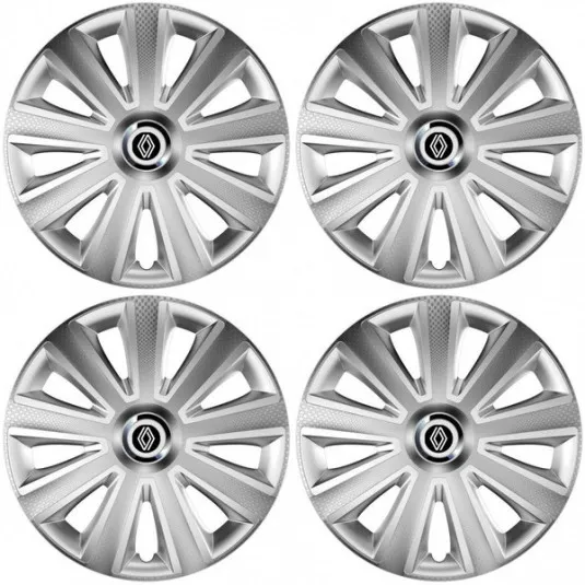 Puklice pre Renault (nové logo) 14 Aviator carbon RC silver