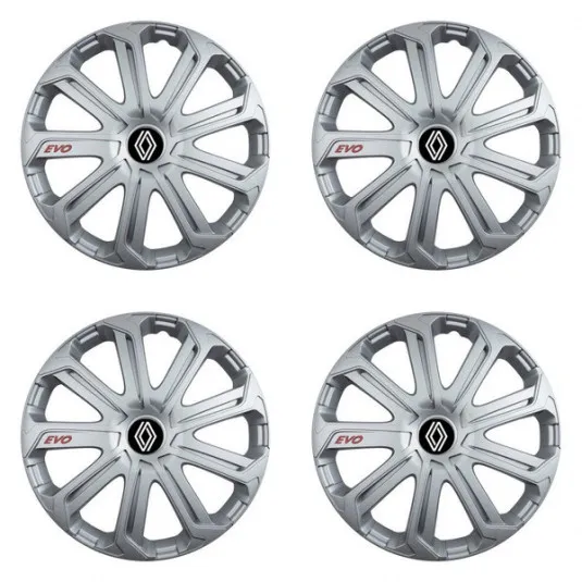 Puklice pre Renault (nové logo) 16 Evo silver