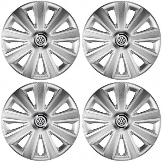 Puklice pre VW (čierne) 14 Aviator carbon RC silver