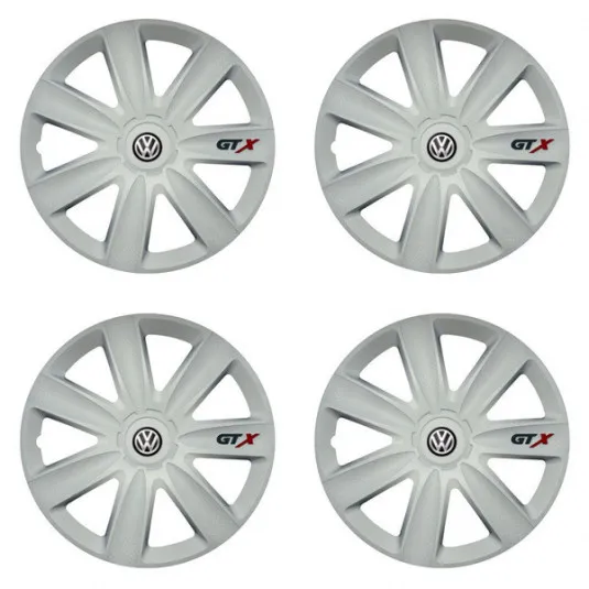 Puklice pre VW (čierne) 15 GTX carbon white