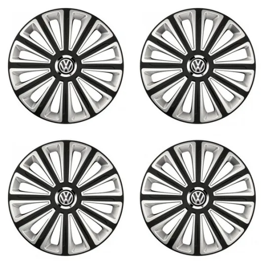 Puklice pre VW (čierne) 15 TREND RC double colour