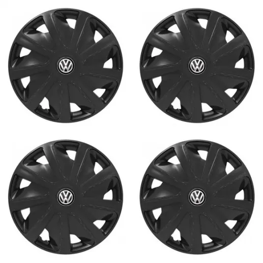 Puklice pre VW (čierne) pre dodávky 15 Craft black
