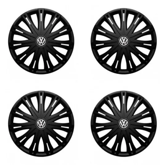 Puklice pre VW (čierne) 16 SPARK BLACK