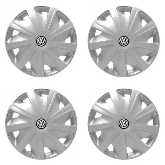 Puklice pre VW (čierne) pre dodávky 16 Craft silver