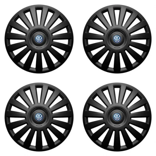 Puklice pre VW (modré) 14 Luxury black