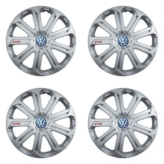 Puklice pre VW (modré) 14 Evo silver