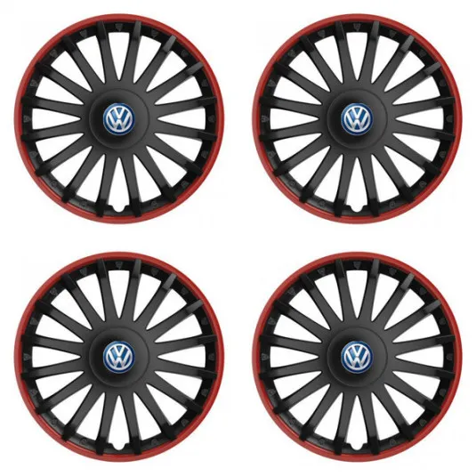 Puklice pre VW (modré) 15 CRYSTAL RO black