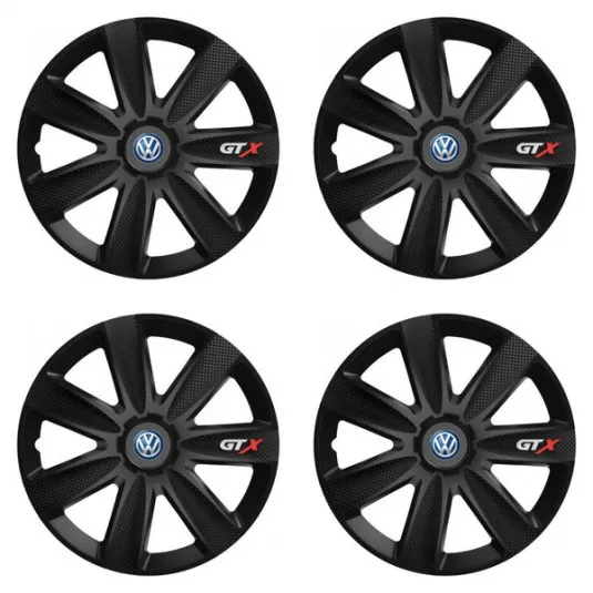 Puklice pre VW (modré) 16 GTX CARBON black