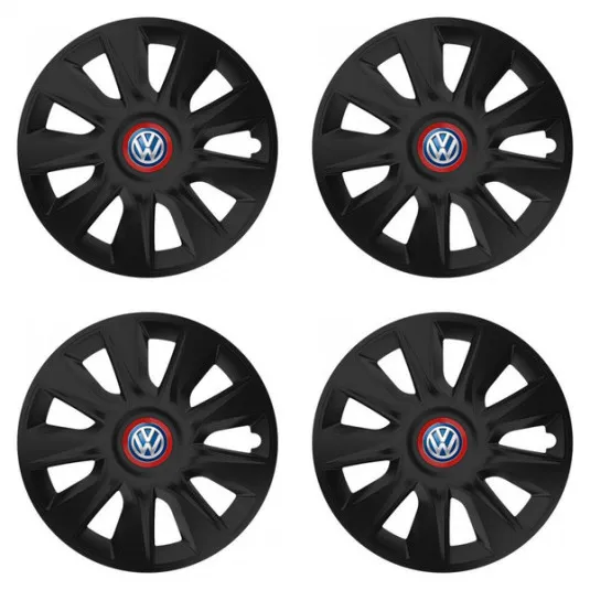 Puklice pre VW (modré) 16 STRATOS RR black