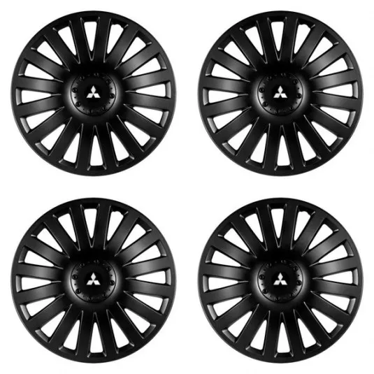 Puklice pre Mitsubishi (strieborné) 14 Smart black