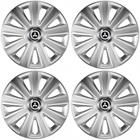 Puklice pre Mitsubishi (strieborné) 14 Aviator carbon RC silver