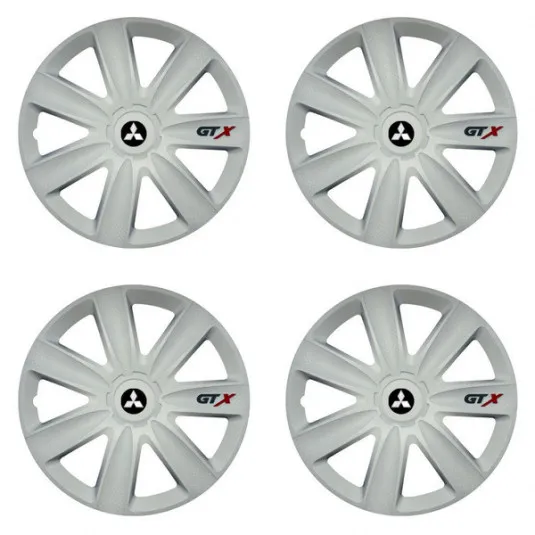 Puklice pre Mitsubishi (strieborné) 16 GTX carbon white