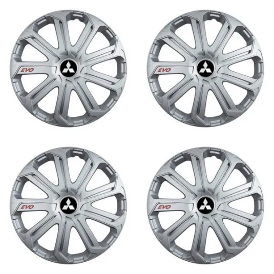 Puklice pre Mitsubishi (strieborné) 16 Evo silver