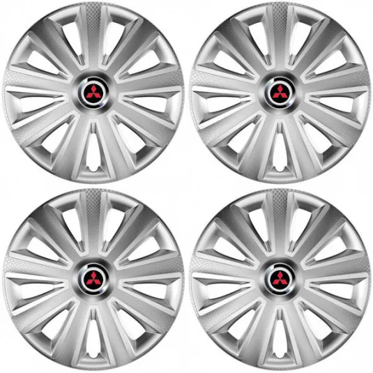 Puklice pre Mitsubishi (červené) 14 Aviator carbon RC silver