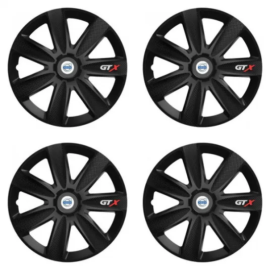 Puklice pre Volvo (biele) 14 GTX CARBON black