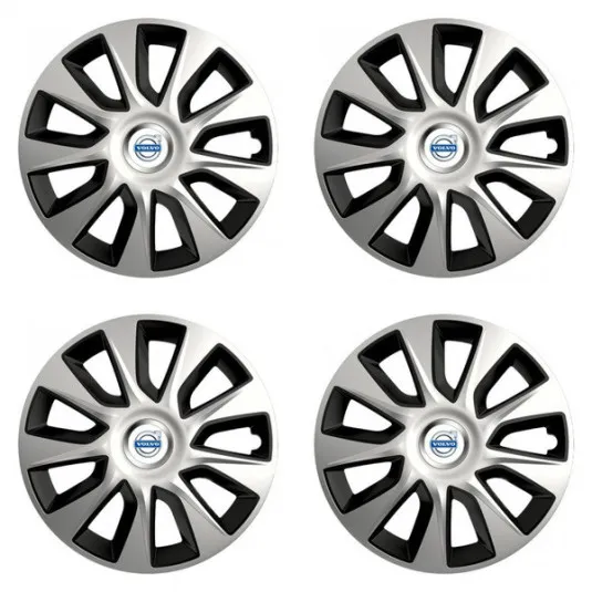 Puklice pre Volvo (biele) 14 STRATOS double colour