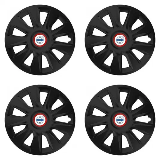 Puklice pre Volvo (biele) 15 STRATOS RR black