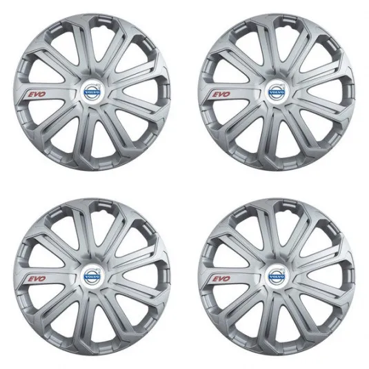Puklice pre Volvo (biele) 16 Evo silver