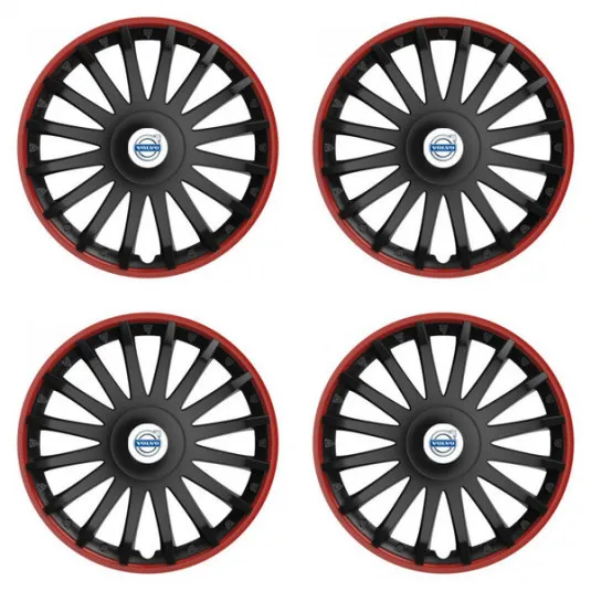 Puklice pre Volvo (biele) 16 CRYSTAL RO black