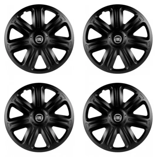 Puklice pre Fiat (čierny) 14 COMFORT BLACK