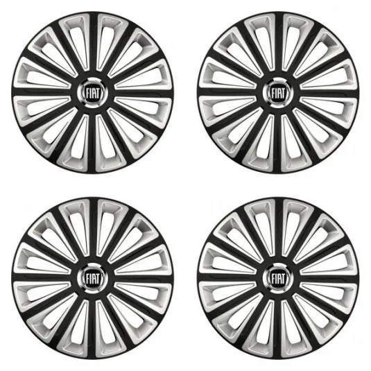 Puklice pre Fiat (čierny) 15 TREND RC double colour