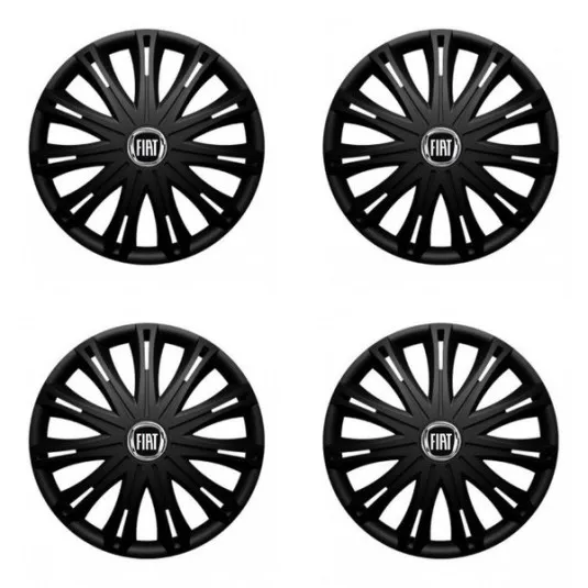Puklice pre Fiat (čierny) 16 SPARK BLACK