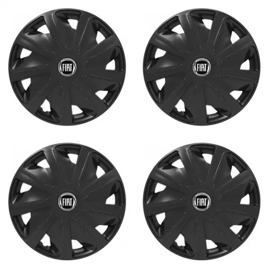 Puklice pre Fiat (čierny) pre dodávky 16 Craft black