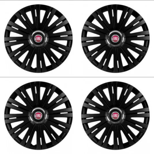 Puklice pre Fiat (červené) 14 ACTIVE RC BLACK