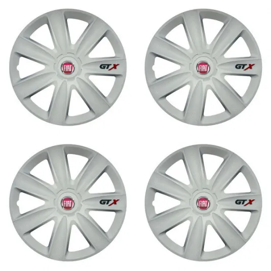 Puklice pre Fiat (červené) 15 GTX carbon white