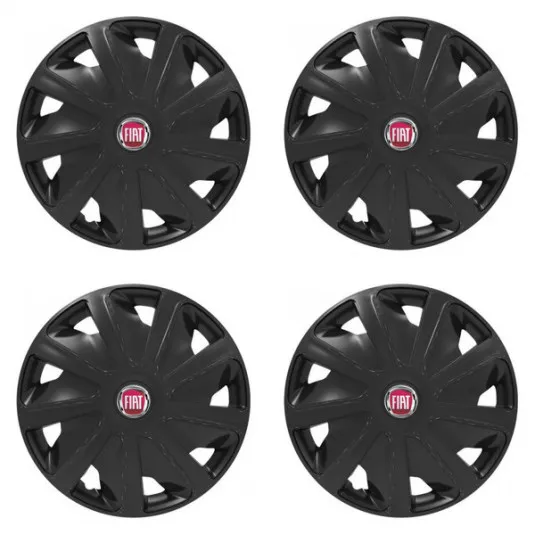 Puklice pre Fiat (červené) pre dodávky 15 Craft black
