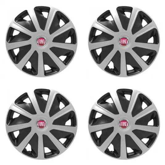 Puklice pre Fiat (červené) pre dodávky 16 Craft silver and black