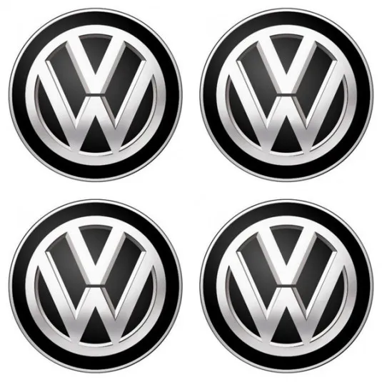 Samolepky živicové 3D VOLKSWAGEN čierne 4ks