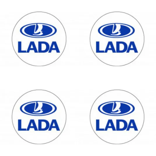 Samolepky živicové 3D Lada 4ks