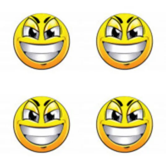 Samolepky živicové 3D Smile 4ks