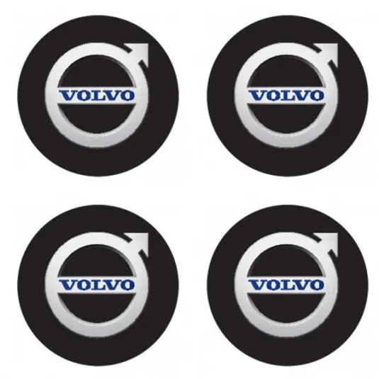 Samolepky živicové 3D Volvo čierne 4ks