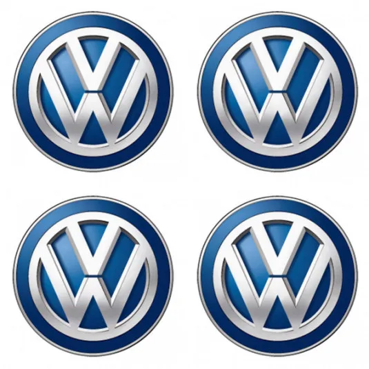 Samolepky živicové 3D Volkswagen modrá 4ks