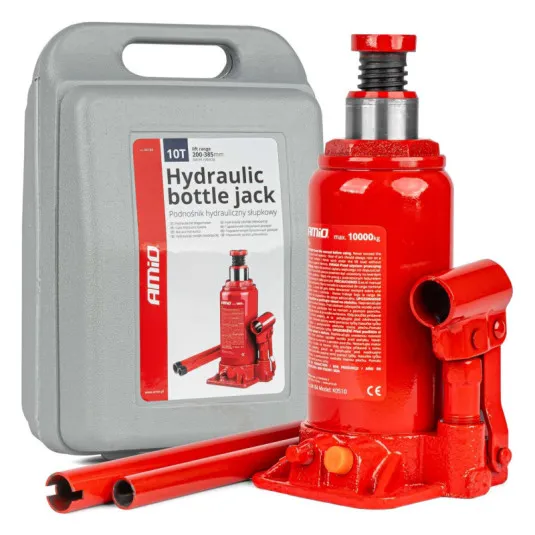Hydraulický piestový zdvihák 10T v PVC boxe AMIO-04184