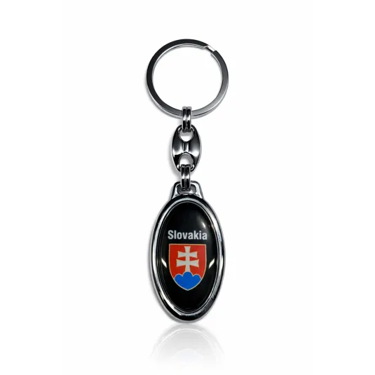Kľúčenka Slovakia elipsa čierná